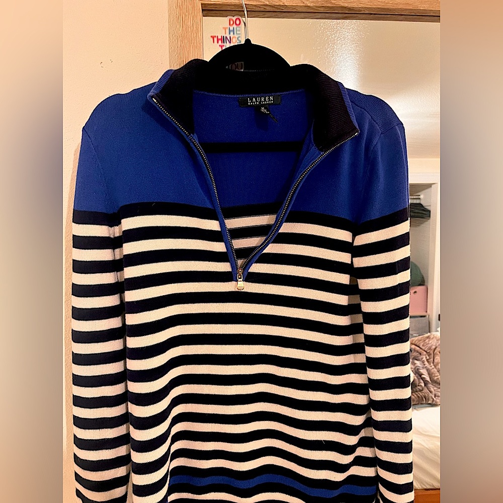 vintage Ralph Lauren"mariniere" effect sweater, size M